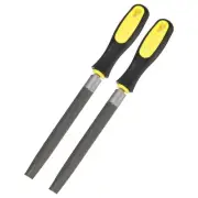 2-Pack Half-Round Metal File 6 Inch, High Carbon Steel File Hand W PVC Handle
