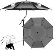 THBSHZMZR 6.5' 7' 8' 8.5' Beach Umbrella Outdoor Portable Fishing Parasol, Sun And Wind Protection, Push Button Tilt & Carry Bag