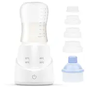 Advwin Portable Bottle Warmer, Fast Heating Bottle Warmer for Travel with 4 Apapters for Breastmilk or Formula