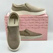 Kensie Girl “Soren” Faux Leather Slip-On Deck Shoe (Taupe Loafer) NEW Pick Size