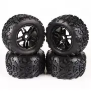 1/8 Rc Monster Truck Wheels Tires Set For Thunder Tiger Mt4 G3 K-Rock Kaiser