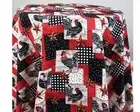 84" Round Tablecloth Bird Rooster Chicken Patch Red Table Celebration Cloth