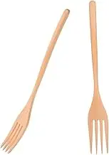 iplusmile Wooden Salad Mixing Forks Efficient Serving Fork for Salads Pasta Desserts Kitchen Utensil