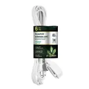 GoGreen Power (GG-24706) 16/2 6’ Household Extension Cord, 3 Outlets, White, ...