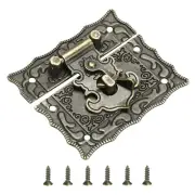 Hasp Clasp Latch Lock, 56 x 66mm Decorative Retro Toggle Latch, Bronze
