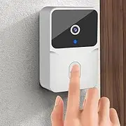 Smart Home Video Wi-Fi Doorbell with Tuya App Integration - Wireless Security Camera Doorbell (White)