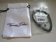 BNWT Authentic THOMAS SABO Adjustable Unisex Black Cord Beaded Bracelet