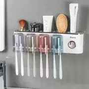 Ihave Toothbrush Holders Bathroom Accessories with Toothpaste Dispenser, 4 Cups