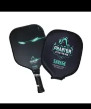 PHANTOM Pickleball Pro Paddle Racket w Cover SAVAGE Carbon Fiber USAPA