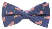 Men's Bow Ties Pre-Tied Adjustable Fun Pattern Bow Ties for Men Red Blue