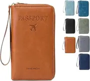 [Generic] Rowgins Rfid Passport Holder, Rowgins Multi-functional Rfid Passport Wallet, Travel Wallet for Men & Women