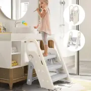 CULOTOL Foldable Toddler Step Stop for Bathroom Sink, Adjustable 3 Step Stool...