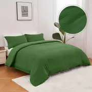 Linenova Cotton Waffle Weave Forest Quilt Cover Set