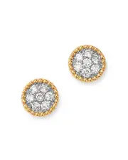 Bloomingdale's Fine Collection Cluster Diamond Milgrain Stud Earrings in 14K Yellow Gold, 0.60 tcw