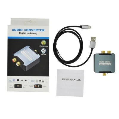 Digital to Analog Converter DAC SPDIF 3.5 Optical to Analog RCA Converter