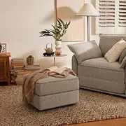 Koala Sofa Bed Ottoman, Square, Paperbark Beige, Environmentally Friendly, Sturdy Storage Solution
