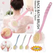 2 in1 Long Handle Bath Sponge Back Washer Shower Brush Scrubber BodyHot`