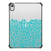 iPad 10.9-inch (10th gen) iPad Impact Case Wild Teal Leopard Transparent