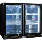 Schmick Black Glass 2-Door Bar Fridge - SK206-B
