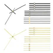 10 Set Replacement Clock Hands Kit Mechanism Movement Wall Black,Gold A08/A10