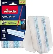 Vileda H2PrO Flat Mop Refill - Microfibre Power - Stubborn Dirt Removal - Easy Attachment to Frame - Machine Washable - Durable mop pad for All Hard Floors