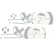MasterCraft Boat Graphic Decals 750221 | X-7 Glacier White Gray (2 PC)