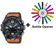 Casio G-Shock Black/Orange Analogue/Digital Bluetooth Mudmaster Watch GG-B100-1A9 Bottle Opener Bundle