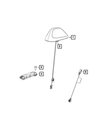 Genuine Mopar Base Cable And Bracket Antenna 1YG06KEPAF