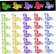KITANDOVE 100pcs Glow Dark Mini Resin Lizards Tiny Animal Figurines for Garden Decorations Fairy Garden Dollhouse and Landscape Accessories