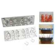 VINTAGE USSR CAST ALUMINUM CANDY LOLLIPOP FORM 2 PIECE MOLD BEARS AND GNOMES