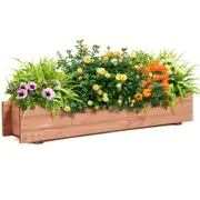 Giantex Raised Garden Bed Flower Vegetable Planter Box for Garden Yard 91.5 x 18 x 16cm Fir Wood Box for Planting