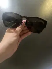 Chanel Sunglasses Coco Mark Leather Temple Tortoiseshell Style