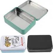 HOODANCOS 3Pcs Gaming Cards Storage Box Iron Card Organizer with Hinged Lid for and Item Storage Compact Design for