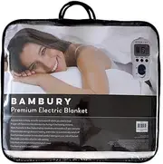 Bambury Soft Premium Fitted Electric Blanket with Remote Control, White, Super King