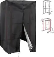 Squat Rack Cover, Waterproof Outdoor Gym Equipment Covers with Zipper for Squat Rack/Weight Lifting Rack/Home Gym Workout Equipment (64"W x 68"D x 82.5"H), Only Cover