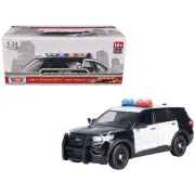 Motormax 1/24 Ford Police Interceptor Utility Black/White Builder's Kit
