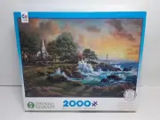 Ceaco 2000 Piece Jigsaw Puzzle - Thomas Kinkade "Seaside Haven"~ Brand New
