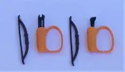 Playmobil 2 x Dark Brown Bows, Black Arrows & Quivers Mint Condition