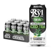 Ryl Iced Tea, Unsweetened Black Tea, Antioxidant Superblend, Zero Sugar, Zero Ca