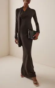 [Toteme] Draped Jersey Maxi Wrap Dress