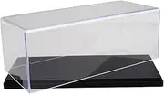 Perfk Acrylic Clear Display Case Protection for 1:43 Model Cars,Collectibles Case,Decorative,Countertop Box for Collectible Figure, Black 15x7.6x6.3CM