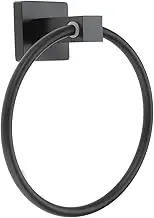 NZBZHHZGPL Antique Round Towel Ring Matte Black Clothes Holder Wall-Mounted Bathroom Supporter Hardware for Bathroom Home Hotel Kitchen Towel Ring