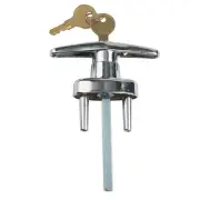T Handle Garage Door Lock Replacement with Two Keys for Added Security