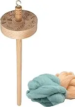 Yarn Spindle - Drop Spindle Top Whorl | Ergonomic Carved Design Yarn Spinner for Beginners Professionals Sewing, Weaving,
