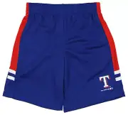 Outerstuff Texas Rangers MLB Boy's Youth Microfiber Team Color Shorts, Blue