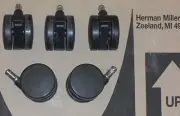 FIVE BB Standard Casters Wheels for Herman Miller Aeron Mirra Embody Sayl Chair