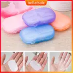 100PCS MINI HAND WASHING PAPER SOAP BATHROOM CLEAN PORTABLE