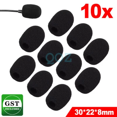 10 Pcs 30x20x8MM Mini Microphone Headset Windscreen Sponge Foam Mic Cover HOT