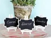 120 Framed Black Mini Chalkboard Place Cards Bridal Wedding Favors