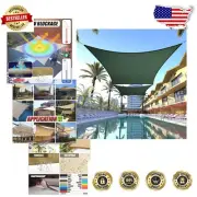 7' x 15' Green Sun Shade Sail Canopy - Waterproof & Durable Design